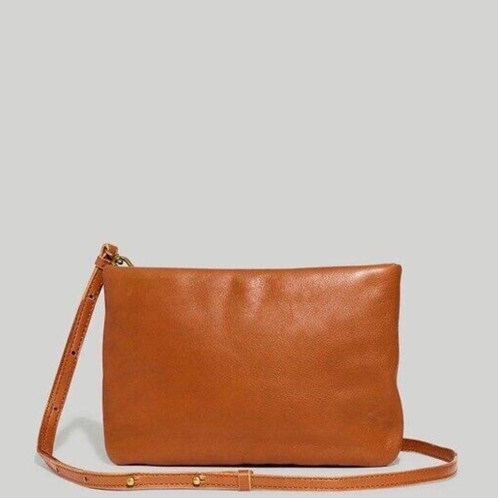 Madewell puff crossbody bag English saddle